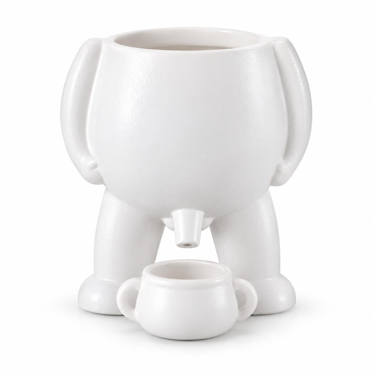 White character plant pot